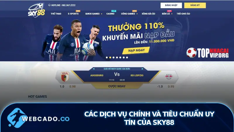 Các dịch vụ chính và tiêu chuẩn uy tín của sky88